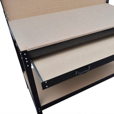 Workbench With Pegboard And Drawer Workbenches
