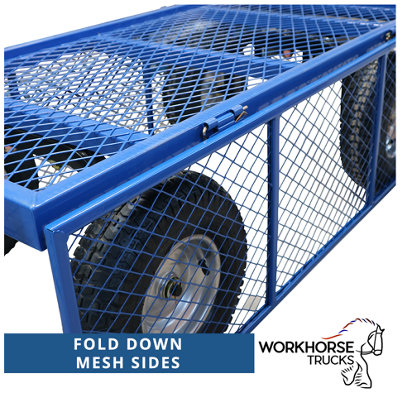 Workhorse Heavy Duty Industrial Platform Truck With Mesh Sides & Base