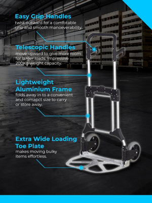 Workhorse Heavy Duty Large Compact Folding Aluminium Sack Truck