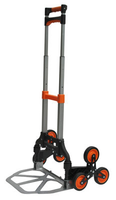 Workhorse Stair Climber Compact Folding Aluminium Sack Truck, Loop Handle, Folding Toe Plate, Solid Wheels, 60kg Capacity