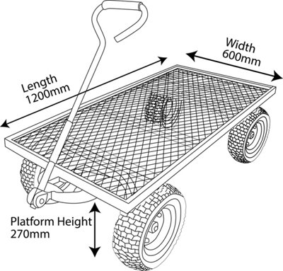 Workhorse Trucks General Purpose Heavy-Duty Platform Truck With A Mesh Base - 7
