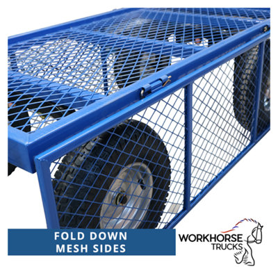 Workhorse Trucks General Purpose Heavy Duty Platform Truck With Mesh Sides & Base - 6
