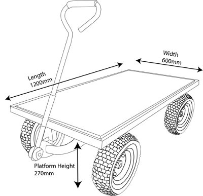 Workhorse Trucks General Purpose Platform Truck with Plywood Base - 7