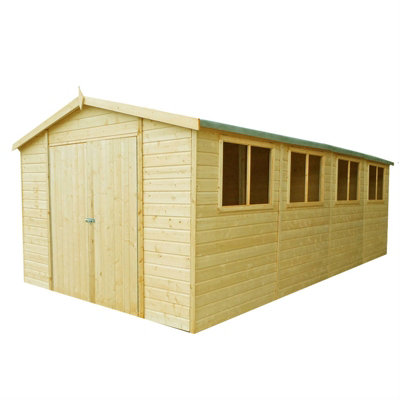 Workspace DD Tongue and Groove Garden Shed Workshop Approx 10 x 20 Feet - 3