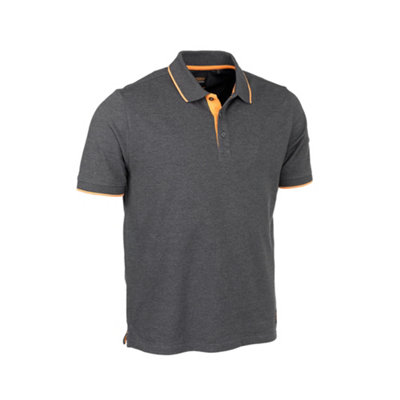 WORKTOUGH PIQUE POLO SHIRT DARK GREY MARL - 3XL