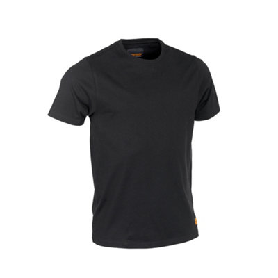 WORKTOUGH PLAIN BLACK COTTON T-SHIRT - 3XL