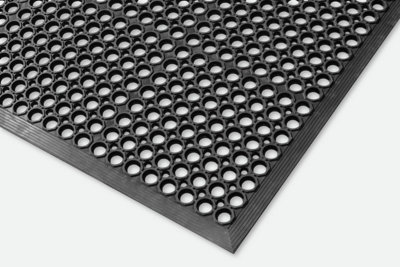 Workzone 91 x 594cm Black - Anti Fatigue Workshop Anti Slip Floor Mat