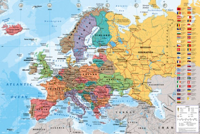 World Maps European Map 61 x 91.5cm Maxi Poster