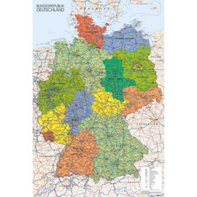 World Maps Germany Map 61 x 91.5cm Maxi Poster