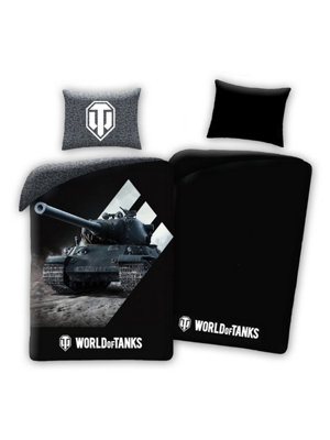 World of Tanks 100% Cotton Glow in the Dark Single Duvet Cover and Pillowcase Set