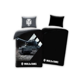 World of Tanks 100% Cotton Glow in the Dark Single Duvet Cover and Pillowcase Set