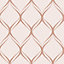 World of Wallpaper Clifton Wave Geometric Wallpaper Pink/Rose Gold (WOW41962-BUR)