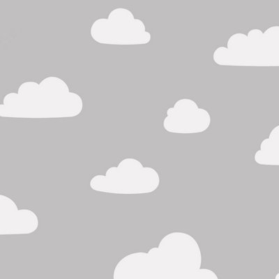 World of Wallpaper Clouds Wallpaper Grey/White (A618 CAO 3-BUR)