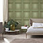 World of Wallpaper Forbidden Fruit Panel Wallpaper Sage Green/Gold 39008