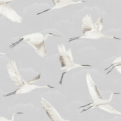 World of Wallpaper In Flight Wallpaper Grey (AF0005-BUR) | DIY at B&Q