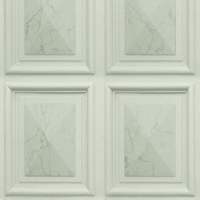 World of Wallpaper Marble Wood Panel Wallpaper Sage Green (AG500-10-BUR)