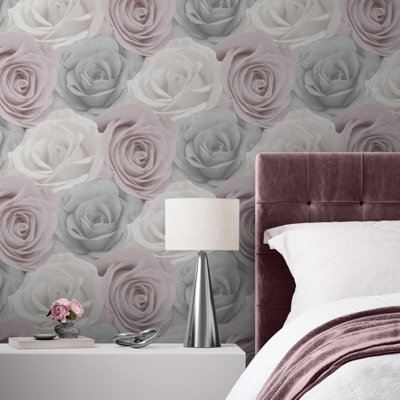 World of Wallpaper Melany Rose Wallpaper Blush Pink (AF0013-BUR)