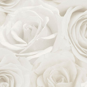 World of Wallpaper Melany Rose Wallpaper Ivory Cream AF0015