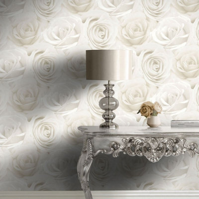 Roze 3D geometrisch behang reliëf taupe grijs wit metallic Grandeco