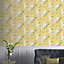 World of Wallpaper Mitzu Bird Wallpaper Ochre (900104-BUR)