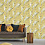 World of Wallpaper Mitzu Bird Wallpaper Ochre (900104-BUR)