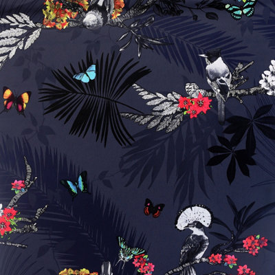 World of Wallpaper Mystical Forest Wallpaper Navy (900106-BUR)