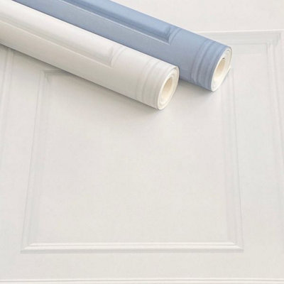 World of Wallpaper Oliana Wood Panel Wallpaper White 8498