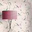 World of Wallpaper Phoebe Birds Wallpaper Blush (50141-BUR)