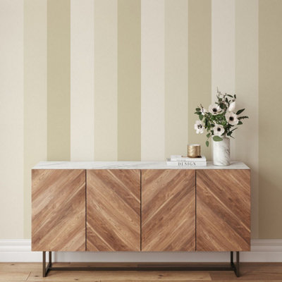 World of Wallpaper Stripe Wallpaper Beige/Cream/Natural