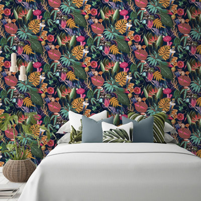 World of Wallpaper Wonderland Wallpaper Navy (50270-BUR)