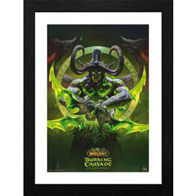 World of Warcraft Illidan 30 x 40cm Framed Collector Print