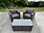 World RATTAN WICKER GARDEN OUTDOOR SEATER SOFA CONSERVATORY FURNITURE PATIO COFFEE TABLE STOOLS STORAGE DINING SET GREY