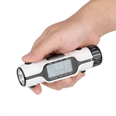 World Travel Clock LED Flashlight Digital World Time Travel Alarm Clock ...