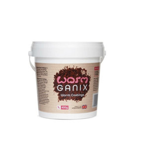 Wormganix 1 Litre Bucket Premium Worm Castings Vermicompost Organic Moist Fresh