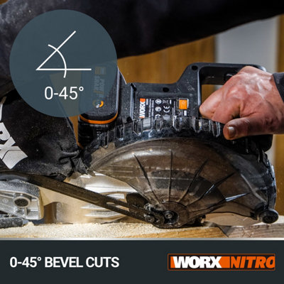 WORX 20V 216mm Cordless Sliding Mitre Saw (BARE TOOL) WX845.9