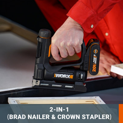 WORX 20V Cordless 9.5mm Narrow Crown Stapler with Quick Ejection ...