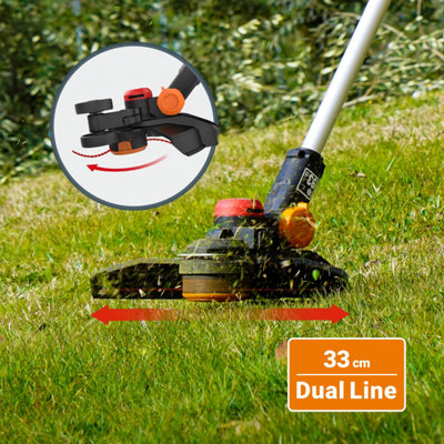 WORX WG173E Nitro 20V 1 x 4.0Ah Powershare Brushless Cordless 33cm Grass Trimmer - 4