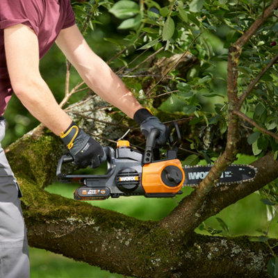 Worx 10 inch cordless chainsaw discount