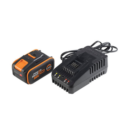 WORX WG350E 20V Cordless 30cm Chainsaw Brushless with 4.0AH Battery and Charger - 6