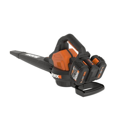 WORX WG583E 40V cordless brushless leaf blower and vacuum with collection bag - with 2 4AH battery and charger - 4