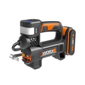 WORX WX092 20V High Pressure Inflator 4 in 1 - 1 x 2.0Ah Battery & 2A Quick Charger