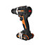 WORX WX352.4 20V Brushless Combi Drill with 2 x 2.0Ah batteries , 60min 2A charger & 75pc Accessory Set