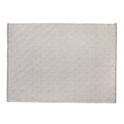 Woven Indoor Outdoor Washable Diamond Reversible Rug Natural - 120cm x 170cm