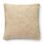 Woven Indoor Outdoor Washable Herringbone Cosy Cushion Gold - 45cm x 45cm