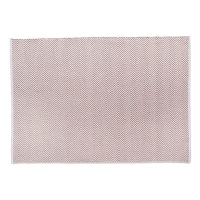 Woven Indoor Outdoor Washable Herringbone Reversible Rug Rose - 120cm x 170cm