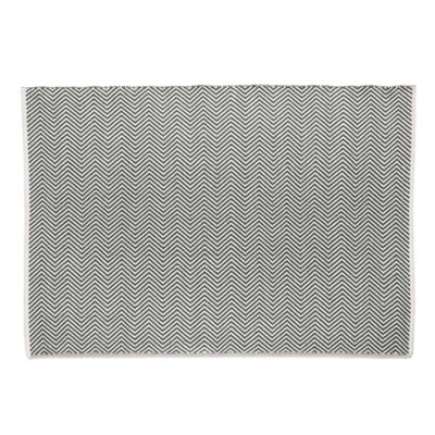 Woven Indoor Outdoor Washable Herringbone Reversible Rug Warm Grey - 120cm x 170cm