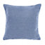 Woven Indoor Outdoor Washable Plain Cosy Cushion Denim Blue - 45cm x 45cm