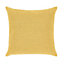 Woven Indoor Outdoor Washable Plain Cosy Cushion Gold - 45cm x 45cm