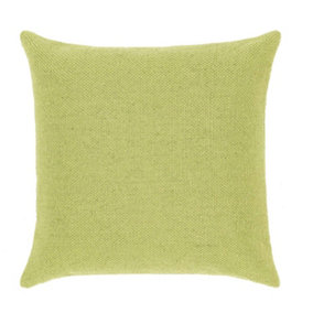 Woven Indoor Outdoor Washable Plain Cosy Cushion Green - 45cm x 45cm