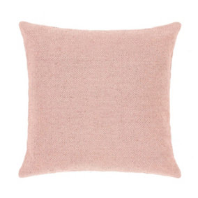 Woven Indoor Outdoor Washable Plain Cosy Cushion Rose - 45cm x 45cm